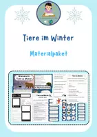 Vorschau - Arbeitsblätter - Tiere im Winter/Überwinterungsstrategien - Materialpaket - Deckblatt