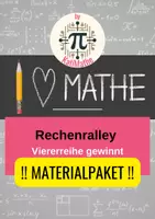 Vorschau - Arbeitsblätter - Materialpaket Rechenrallye Mathematik – Natürliche Zahlen, Dezimalzahlen & Rationale Zahlen (Klasse 5/ 6/ 7/ 8) – Spiele & Wiederholung | Mit Lösungen - Deckblatt