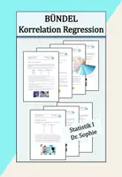 Vorschau - Arbeitsblätter - Bündel Korrelation Einfache lineare Regression Medizin Excel 💐 - Deckblatt