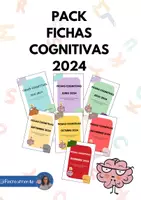Vista previa - Hojas de trabajo - Pack fichas cognitivas 2024 - Portada