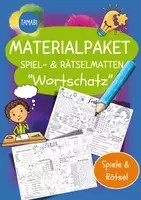 Vorschau - Mal- und Bastelvorlagen - Materialpaket - Spiel- & Rätselmatten Deutsch - DaZ/DaF Wortschatz | daz/daf spiele - daz daf grundschule - Wortschatz nach Themen - Deckblatt