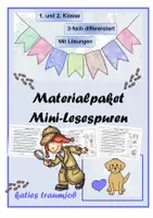 Vorschau - Arbeitsblätter - Materialpaket 31 Mini-Lesespuren (3-fach differenziert) - Deckblatt
