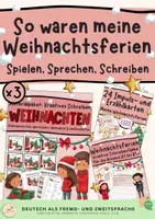 Vorschau - Arbeitsblätter - Meine Weihnachtsferien: Spielen, Sprechen, Schreiben - Deckblatt