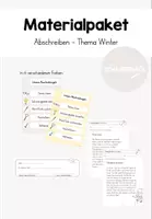 Vorschau - Arbeitsblätter - Abschreiben Thema Winter - Materialpaket - Deckblatt
