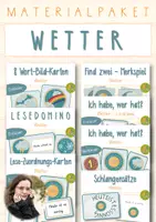 Vorschau - Unterrichtsreihen - Wetter in der 1. Klasse und Vorschule - Materialpaket - Deckblatt