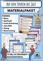 Vorschau - Unterrichtsreihen - Auf den Spuren des Jazz - Materialpaket - Deckblatt