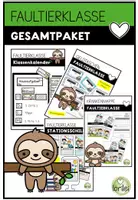 Vorschau - Arbeitsblätter - Materialpaket - Gesamtpaket - Faultierklasse – wachsendes Bundle - Deckblatt