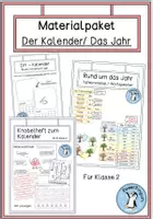 Vorschau - Arbeitsblätter - Materialpaket Rund um den Kalender - Deckblatt