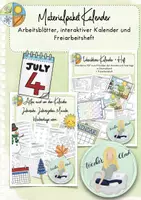 Vorschau - Arbeitsblätter - Rund um den Kalender - Materialpaket - Deckblatt