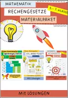 Vorschau - Arbeitsblätter - Materialpaket Rechengesetze (Rechenregeln, Natürliche Zahlen) - Deckblatt