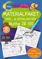 Vorschau - Arbeitsblätter - Materialpaket - Spiel- & Rätselmatten "Mathematik ZR 100" | Rechnen - Malen & Rätseln | Aufgaben für Schnelle | Ich bin fertig Aufgaben | Lückenfüller - Deckblatt