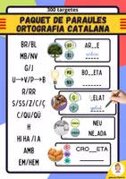 Vista previa - Unidades / Secuencias / Situaciones de Aprendizaje - Paquet de paraules d'Ortografia Catalana (240 targetes) - Portada
