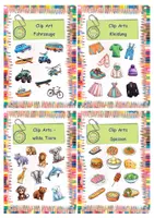 Vorschau - selbst erstellte Cliparts/Grafiken - Clip Arts - Tiere, Lebensmittel, Kleidung, Fahrzeuge (741 Bilder) - Deckblatt