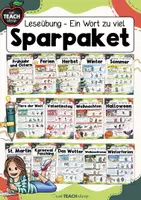 Vorschau - Arbeitsblätter - Sparpaket - Leseübung - Ein Wort zu viel - Deckblatt