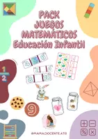 Vista previa - Juegos / Gamificación - PACK JUEGOS MATEMÁTICOS Educación Infantil - Portada