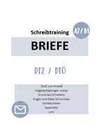 Vorschau - Arbeitsblätter - Materialpaket Briefe schreiben: Übungsaufgaben DTZ / DTÖ (A2/B1) - Deckblatt