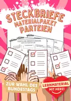 Vorschau - Unterrichtsreihen - Parteien Bundestag Materialpaket Politik Demokratie Deutschland CDU SPD AfD Grüne FDP - Deckblatt