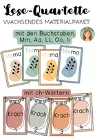 Vorschau - Spiele - Wachsendes Materialpaket mit Quartett-Spielen zur Leseförderung - Deckblatt