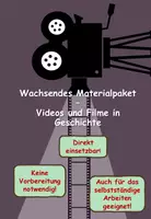 Vorschau - Arbeitsblätter - Materialpaket zu Videos und Filmen - Geschichte - Deckblatt