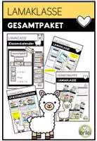 Vorschau - Arbeitsblätter - Materialpaket - Gesamtpaket - Lamaklasse – wachsendes Bundle - Deckblatt