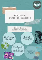 Vorschau - Stationenlernen - wachsendes Materialpaket: Ethik in Klasse 5 - Deckblatt