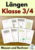 Vorschau - Arbeitsblätter - Längen: Messen, Umrechnen, Rechnen - Klasse 3 und 4 - Deckblatt
