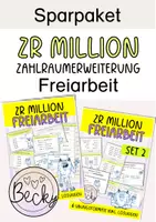 Vorschau - Aufgabenkarten - Sparpaket: Freiarbeitsmaterial zur Orientierung im Zahlenraum (Million) - Deckblatt