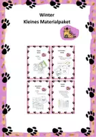 Vorschau - Mal- und Bastelvorlagen - Kleines Materialpaket Winter - Deckblatt