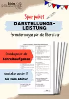Vorschau - Arbeitsblätter - Sparpaket: Darstellungsleistung Oberstufe (EF/ Q1/ Q2) - Deckblatt