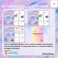Vista previa - Juegos / Gamificación - Pack conciencia fonológica y silábica, lectoescritura y comprensión lectora - Portada