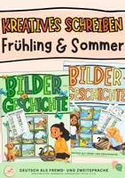 Vorschau - Arbeitsblätter - Kreative Geschichten schreiben - Frühling und Sommer - Deckblatt