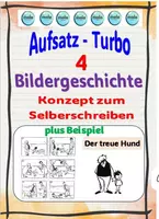 Vorschau - Unterrichtsreihen - ❤️AUFSATZ - Turbo: Bildgeschichte 4 ( + Vater & Sohn: Der treue Hund)) - Deckblatt