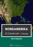 Vorschau - Arbeitsblätter - Nordamerika - Steckbriefe Nordamerika - 35 Länder neu mit LÖSUNG! - Deckblatt