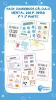 Vista previa - Hojas de trabajo - PACK CUADERNOS CÁLCULO MENTAL. 200 PÁGINAS. 1ª Y 2ª PARTE. - Portada