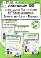 Vorschau - Arbeitsblätter - Materialpaket "Subtraktionen mit Zehnerübergang - einstellig - Erarbeitung, Übung, Festigung" - Deckblatt