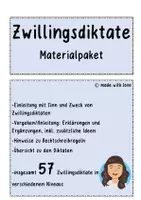 Vorschau - Arbeitsblätter - Materialpaket Zwillingsdiktate - Deckblatt
