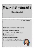 Vorschau - Mal- und Bastelvorlagen - Materialpaket zu Musikinstrumenten - Deckblatt