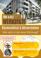 Vorschau - Stationenlernen - Kombipaket Rückendiktat & Hörverstehen "Wer zieht in die neue Wohnung?", A2 - Deckblatt