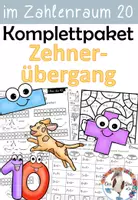Vorschau - Arbeitsblätter - Komplettpaket - Zehnerübergang Zahlenraum 20 - Addition & Subtraktion - Deckblatt