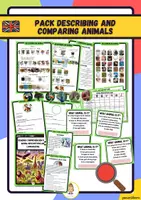 Vista previa - Unidades / Secuencias / Situaciones de Aprendizaje - Pack describing and comparing animals - Portada