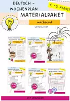 Vorschau - Arbeitsblätter - Materialpaket Deutsch: Freiarbeitsmaterial für den Wochenplan (Klasse 4 und 5) - Deckblatt