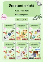 Vorschau - Spiele - Materialpaket Puzzle-Staffeln Sportunterricht - Deckblatt