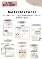 Vorschau - Arbeitsblätter - Materialpaket: Reihe Schriftlich Argumentieren/Erörtern - Deckblatt