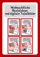 Vorschau - Mal- und Bastelvorlagen - Weihnachtliche Bastelanleitungen und digitale Tafelbilder: Bundle - Deckblatt