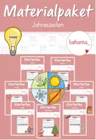 Vorschau - Arbeitsblätter - MATERIALPAKET: Wortarten (4 Jahreszeiten) - Deckblatt