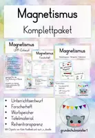 Vorschau - Stundenentwürfe - Komplettpaket Magnetismus: Entwurf + Forscherheft + Tafelmaterial - Deckblatt