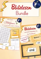 Vorschau - Mal- und Bastelvorlagen - Blitzlesen - Bundle: 100 Häufige Wörter - Deckblatt