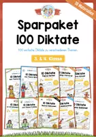 Vorschau - Arbeitsblätter - Sparpaket: 100 Diktate (3. & 4. Klasse) - Deckblatt