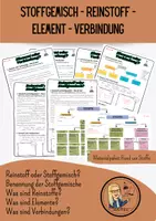 Vorschau - Arbeitsblätter - Stoffgemische - Reinstoffe - Elemente - Verbindung - Deckblatt