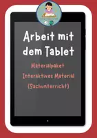 Vorschau - Arbeitsblätter - Arbeit mit dem Tablet/Computer - Materialpaket interaktive Karteien - Deckblatt